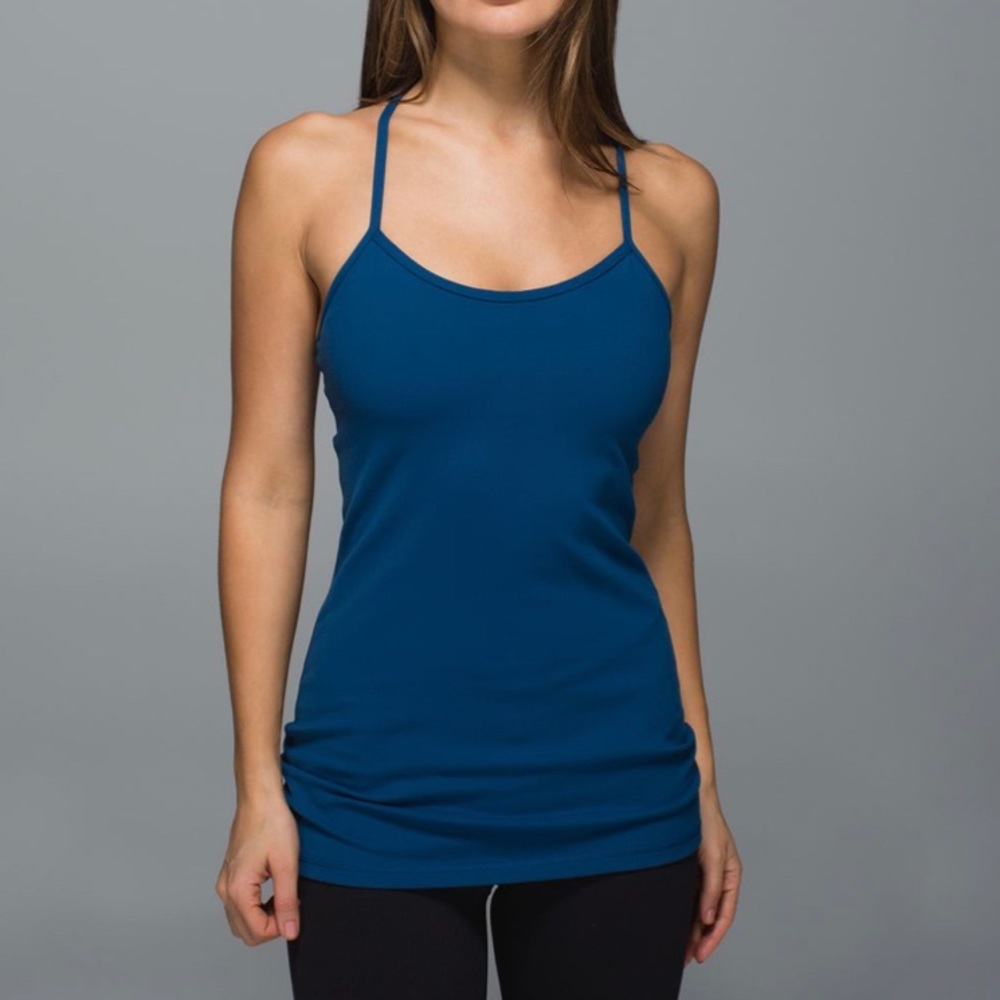 Dark Teal Lululemon Power Y Tank